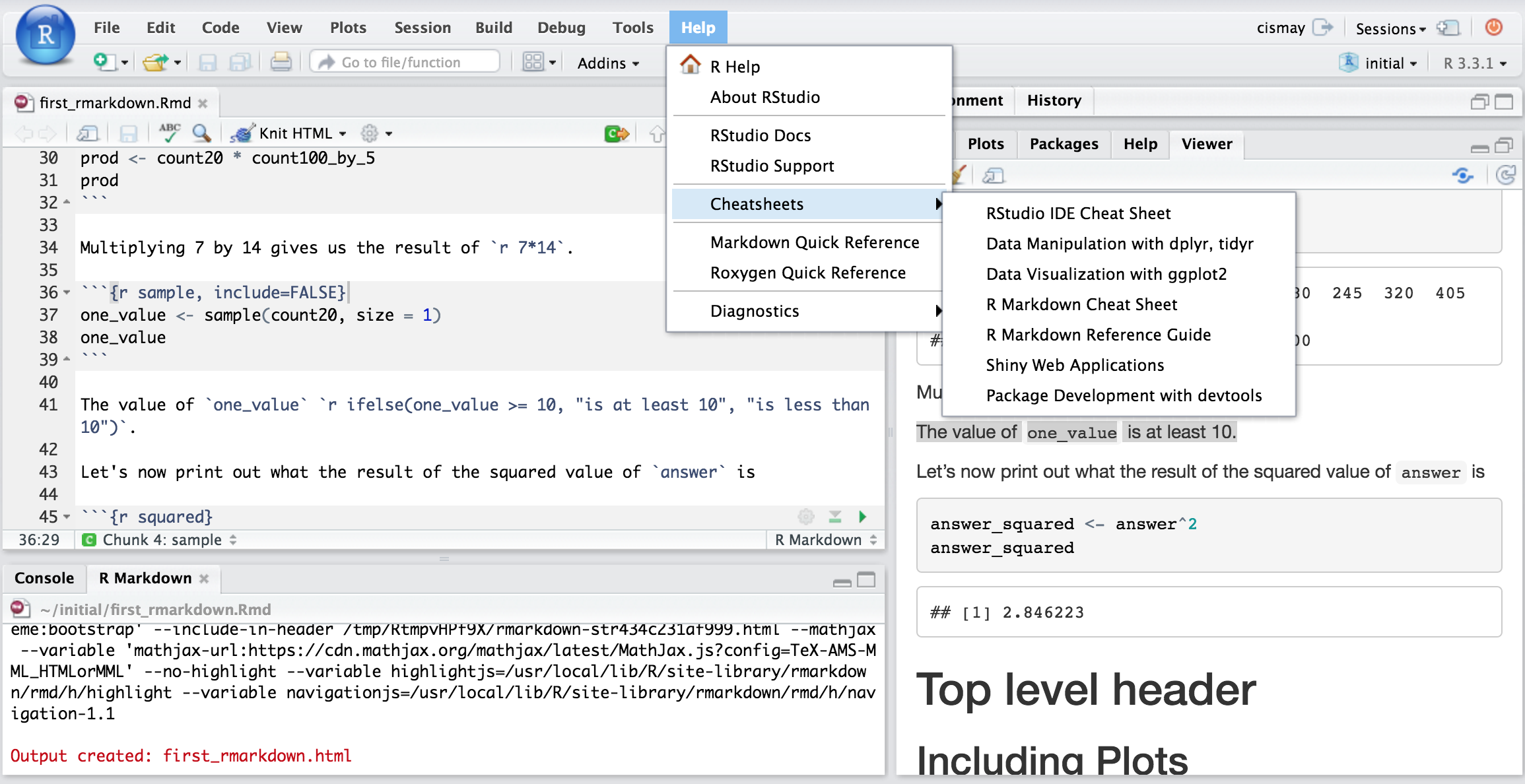 4 R Markdown Getting Used To R Rstudio And R Markdown